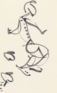 Studium dla „Tancerki z czerwonego kamienia”, 1914 autorstwa Henri Gaudier Brzeska