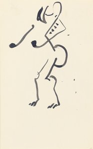 Studium dla „Tancerki z czerwonego kamienia”, 1914 autorstwa Henri Gaudier Brzeska