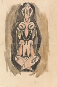 Studium do kolumny rzeźbiarskiej autorstwa Henri Gaudier-Brzeska