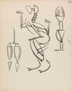 Trzy studia nad figurami autorstwa Henri Gaudier Brzeska