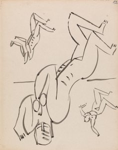 Trzy studia na postać kobiecą autorstwa Henri Gaudier-Brzeska