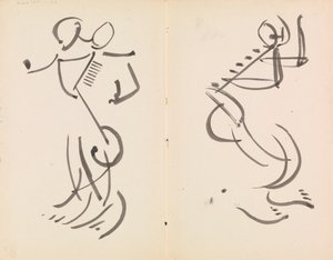 Dwie tańczące postacie autorstwa Henri Gaudier-Brzeska