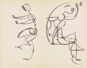 Dwa studia figur autorstwa Henri Gaudier-Brzeska
