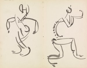 Dwa studia figur autorstwa Henri Gaudier Brzeska