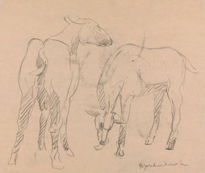 Dwie kozy autorstwa Henri Gaudier-Brzeska