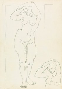 Dwa studia kobiecej postaci autorstwa Henri Gaudier-Brzeska