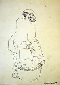 Żyd z Whitechapel sprzedający towary używane autorstwa Henri Gaudier-Brzeska