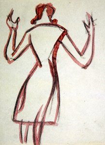 Kobieta z tyłu, z podniesionymi rękami autorstwa Henri Gaudier Brzeska