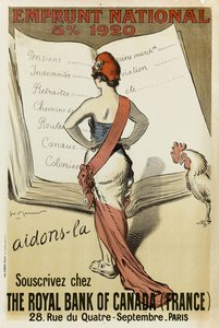Subskrybuj w The Royal Bank of Canada France, 1920. autorstwa Henri Georges Meunier