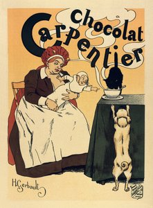 Reklama napoju czekoladowego Carpentier, ok. 1900 (plakat) autorstwa Henri Gerbault