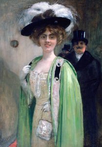 Para przybywająca na imprezę, ok. 1872-1929 autorstwa Henri Gervex