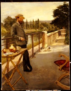 Elegancki mężczyzna na tarasie, 1885 autorstwa Henri Gervex