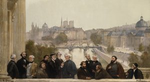 Panorama stulecia: Dupré, Rousseau, Isabey, Millet, Couture, Daubigny, Diaz, Corot, Troyon, Fromentin, Barye, Decamp, Courbet, Robert-Fleury autorstwa Henri Gervex