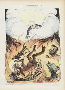 Upadek anioła. Ilustracja do Le Rire (litografia kolorowa)