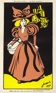 Matki, przyprowadźcie swoje córki! Fauny wyszły! (kolorowa litografia) autorstwa Henri Gustave Jossot