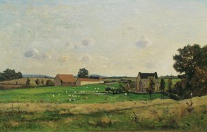Posiadłość Saulce (Departament Gonne) autorstwa Henri Joseph Harpignies