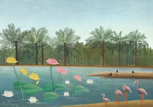 Flamingi autorstwa Henri J.F. (1844 1910) Rousseau