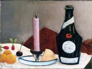„Martwa natura – różowa świeca” Obraz Henri Rousseau dit le Douanier (1844-1910) 1909 Kolekcja Phillipsa, Waszyngton, D.C. autorstwa Henri J.F. Rousseau