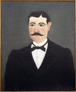 Portret Frumence Biche w cywilu (marechal des logis). Obraz Henri Rousseau (1844-1910), znany jako Zwyczaje, olej na płótnie, koniec XIX-początek XX wieku, sztuka francuska, Musee International d