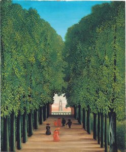 Aleja w parku w Saint Cloud, ok. 1908 (olej na płótnie) autorstwa Henri Rousseau