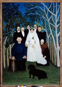 Ślub około 1905 r. Obraz Henri Rousseau dit Le Douanier (1844-1910)