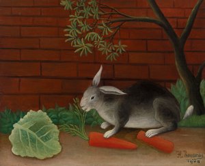 Królik, 1908 autorstwa Henri J.F. 1844 1910 Rousseau