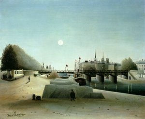 Widok na Ile Saint-Louis z Port Saint-Nicolas, wieczór, ok. 1888 r.