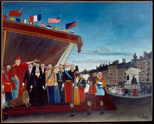 Przedstawiciel obcych mocarstw pozdrawiający republikę na znak pokoju Obraz Henri Rousseau dit le Douanier Rousseau autorstwa Henri J.F. Rousseau