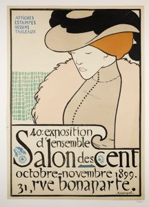 Salon des cents, plakat wystawy autorstwa Henri Jacques Edouard Evenepoel