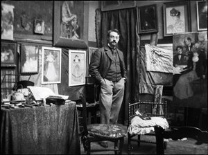 Henri Matisse w warsztacie Henri Evenepoela, 1897.