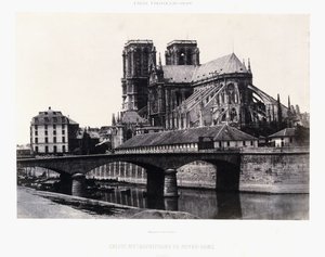 Kościół Notre-Dame, XII w., ok.1852 (druk solny) autorstwa Henri Jean Louis (attr.to) Le Secq