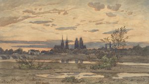 Widok Moulins, ca. 1850-60. autorstwa Henri Joseph Harpignies