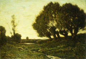 Zalesiony krajobraz ze strumieniem, 1903 autorstwa Henri Joseph Harpignies