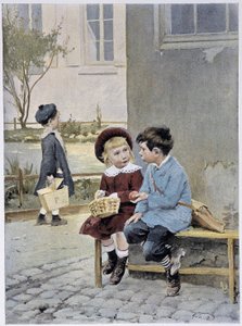 Wolny handel - akwarela Geoffroya w „”Le Figaro Illustré””, maj 1901 autorstwa Henri Jules Jean Geoffroy