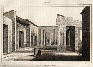 Dom tragicznego poety w Pompejach, rycina Labrouste autorstwa Henri Labrouste