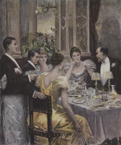 Przyjęcie obiadowe autorstwa Henri Lafon