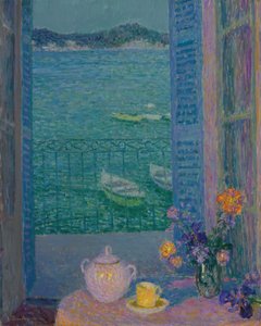 Bukiet kwiatów pod oknem, Villefranche-sur-Mer, 1928