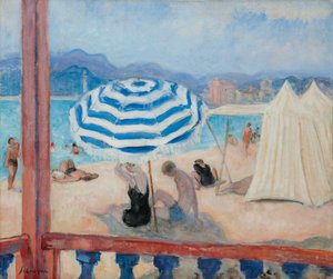 Laski, Niebieski Parasol i Namioty; Laski, Niebieski Parasol i Namioty, autorstwa Henri Lebasque