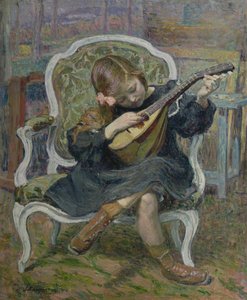 Dziewczyna grająca na mandolinie