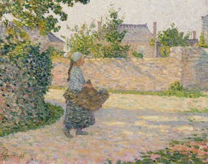 Wieśniaczka powracająca do wsi, 1893 autorstwa Henri Lebasque