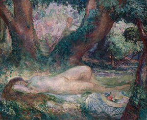 śpiąca nimfa autorstwa Henri Lebasque