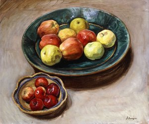 Martwa natura z jabłkami; Natura Morte aux Pommes, ok. 1926 autorstwa Henri Lebasque