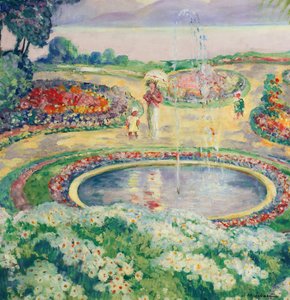 Ogród kwiatowy. autorstwa Henri Lebasque