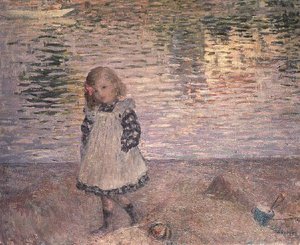 Młoda dziewczyna na plaży autorstwa Henri Lebasque