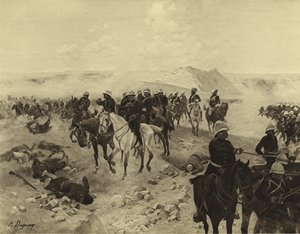 Bitwa pod Kandaharem, 1879 (wklęsłodruk)