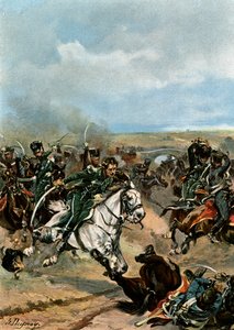 Bohaterstwo Oficerów XX Chasseurs autorstwa Henri Louis Dupray