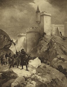 Król Ryszard I z Anglii podczas oblężenia Chalus, 1199 (wklęsłodruk)