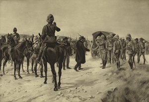 Kapitulacja Pieta Cronje w Paardeberg, 1900 (grawerowanie)