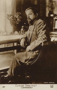 Claude Debussy, francuski kompozytor (1862-1918) (zdjęcie czarno-białe)