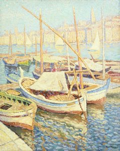 Port w Marsylii (olej na płótnie) autorstwa Henri Martin